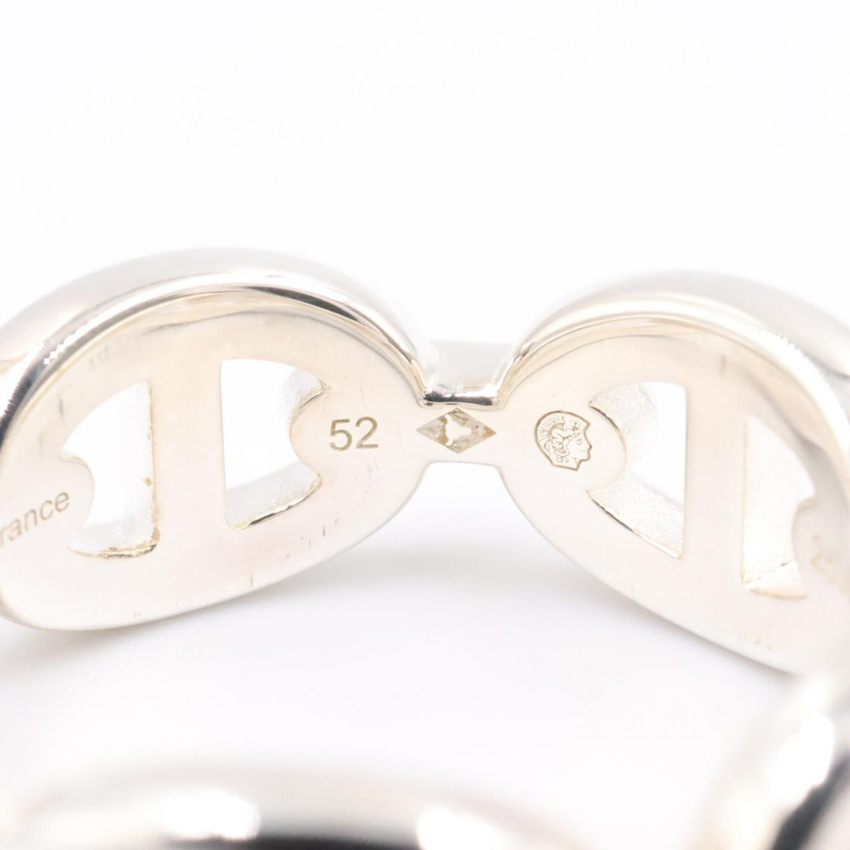 HERMES Chaine d'Ancre Enchainee PM 925 Ring Size JP 11.5