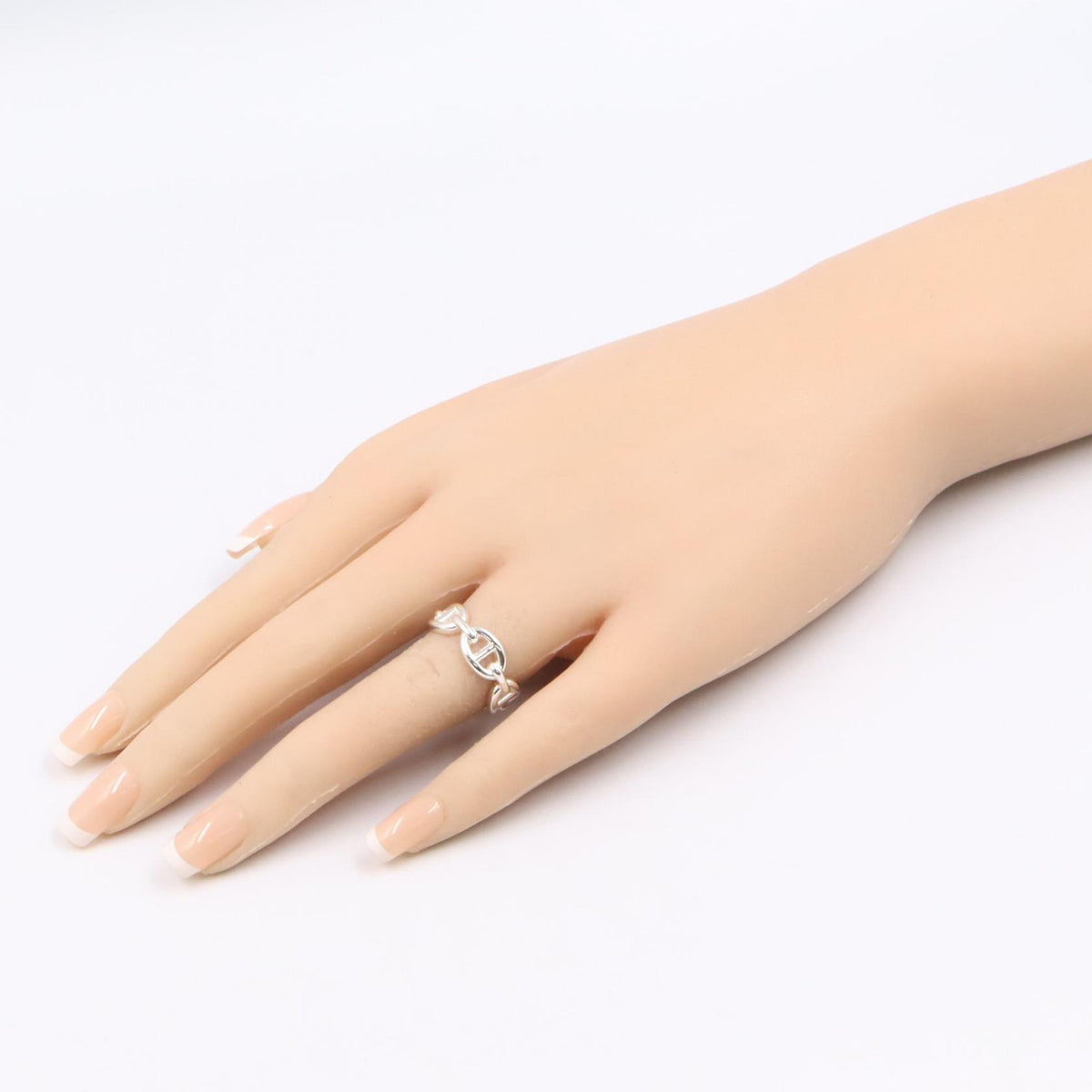 HERMES Chaine d'Ancre Enchainee PM 925 Ring Size JP 11.5