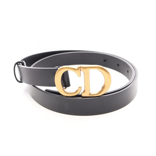 Dior CD Logo Buckle Leather Belt Black Size 75