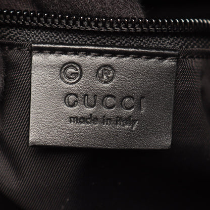GUCCI Sherry Line Leather Nylon Backpack