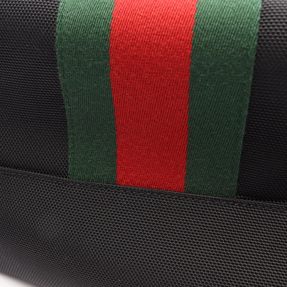 GUCCI Sherry Line Leather Nylon Backpack