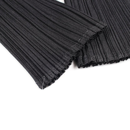 PLEATS PLEASE Black Polyester Pleated Cardigan Size 3