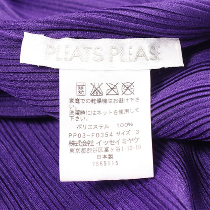 PLEATS PLEASE Pleated Polyester Cardigan Size 3
