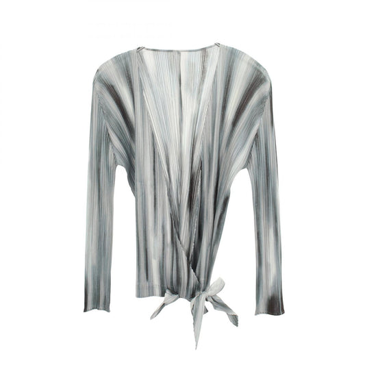 PLEATS PLEASE Pleated Cardigan Gray Size 3