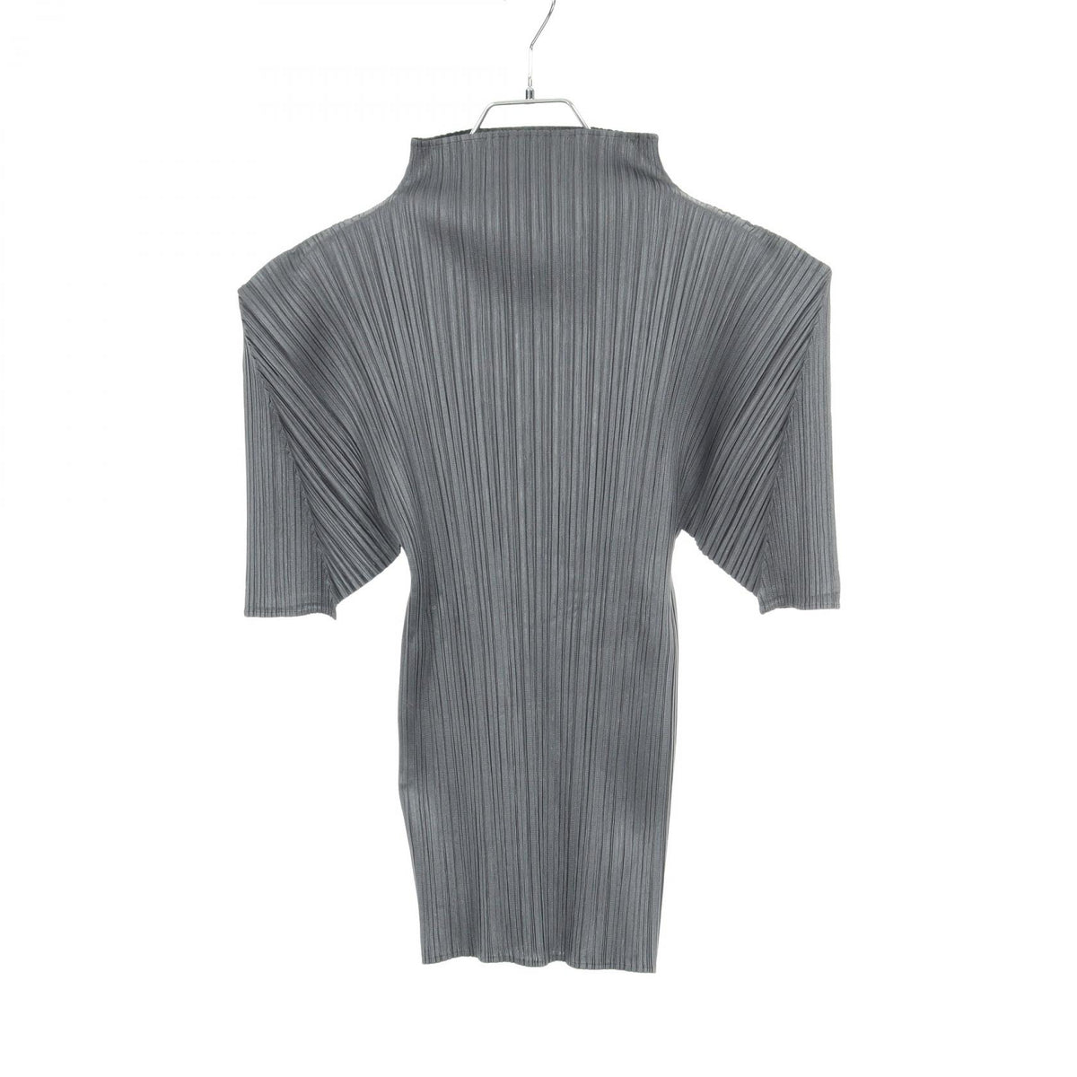 PLEATS PLEASE Pleated High Neck Top Gray Size 3