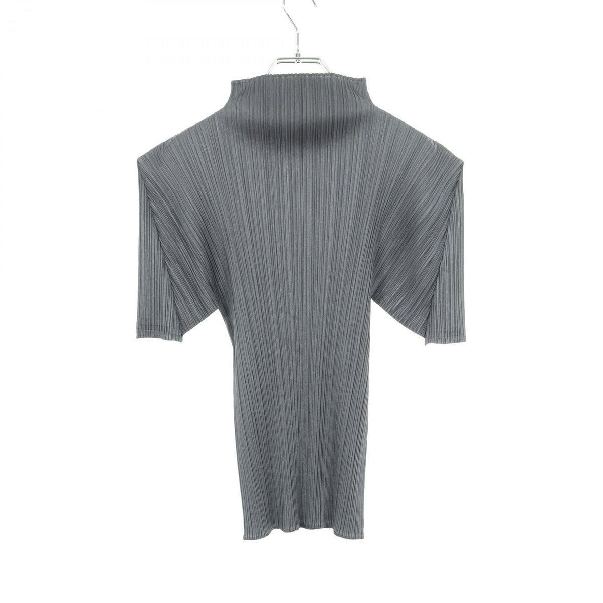 PLEATS PLEASE Pleated High Neck Top Gray Size 3