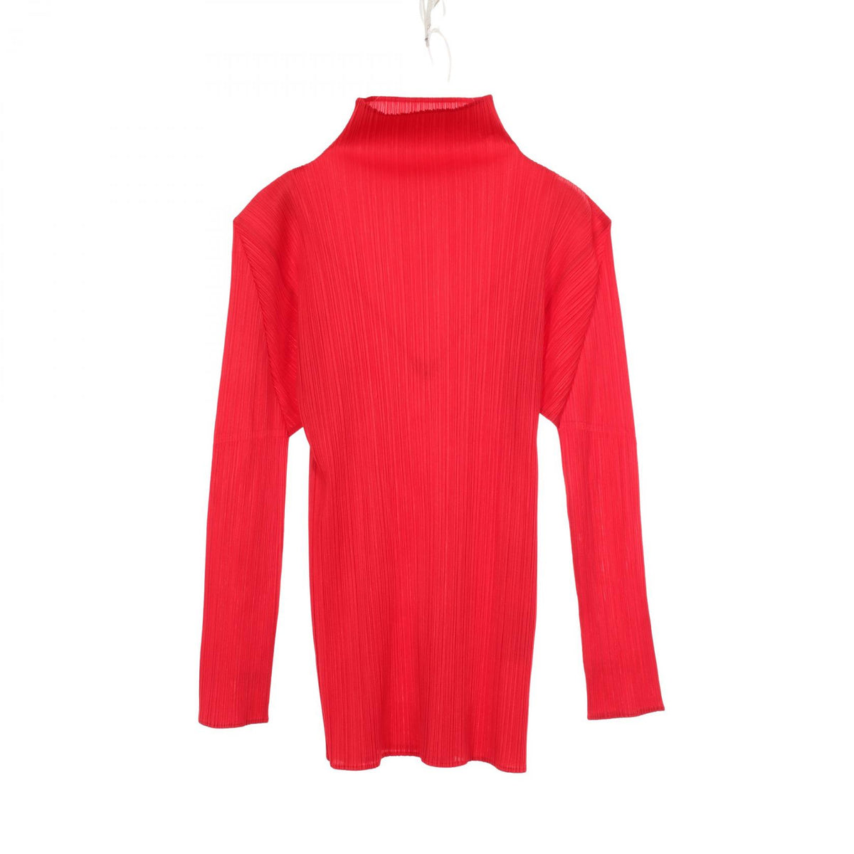 PLEATS PLEASE Pleats High Neck Polyester Top Red Size 4