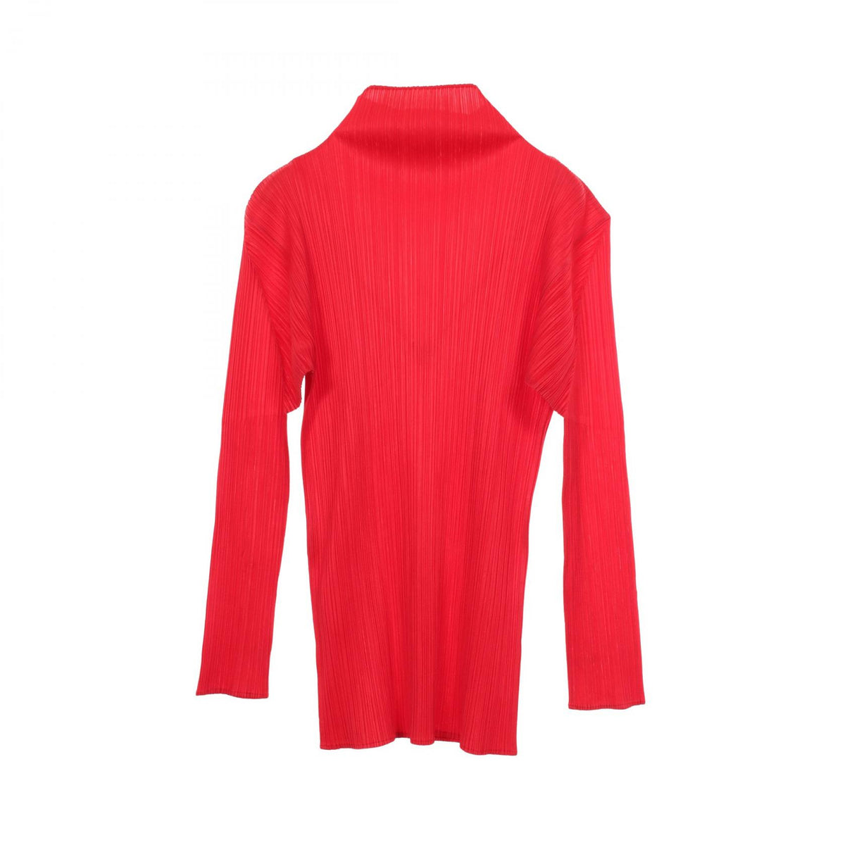 PLEATS PLEASE Pleats High Neck Polyester Top Red Size 4