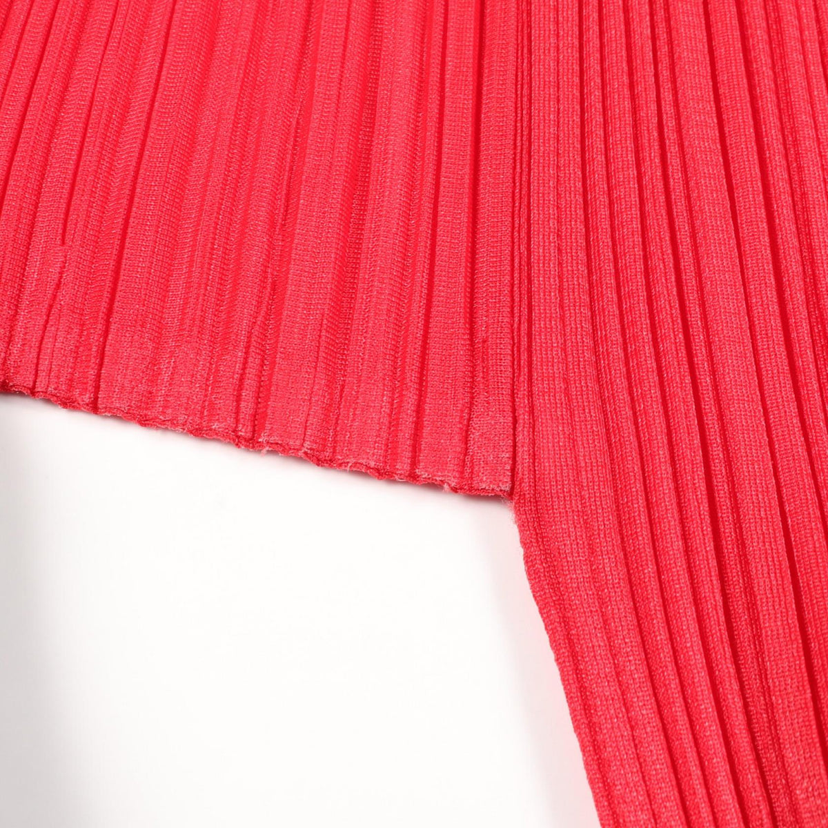PLEATS PLEASE Pleats High Neck Polyester Top Red Size 4