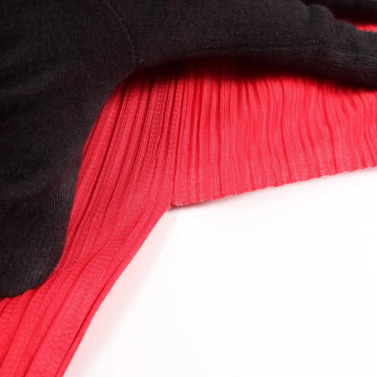 PLEATS PLEASE Pleats High Neck Polyester Top Red Size 4