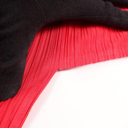 PLEATS PLEASE Pleats High Neck Polyester Top Red Size 4