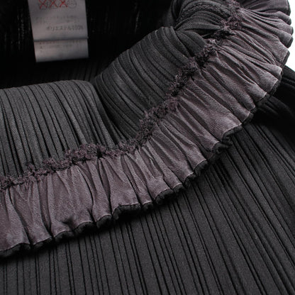 ISSEY MIYAKE Black Pleated Midi Skirt Size S