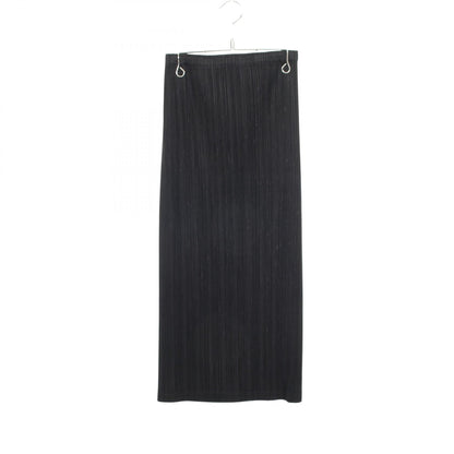 PLEATS PLEASE Pleated Polyester Skirt Black Size 3
