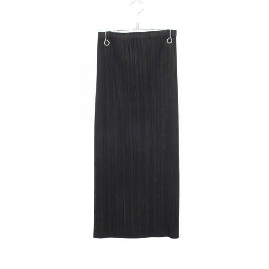 PLEATS PLEASE Pleated Polyester Skirt Black Size 3