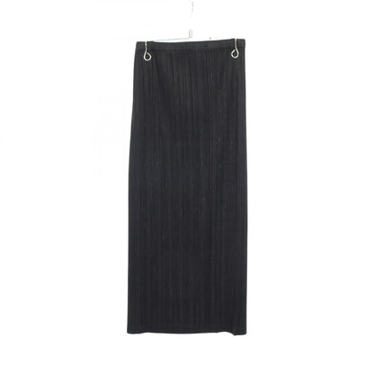 PLEATS PLEASE Pleated Polyester Skirt Black Size 3