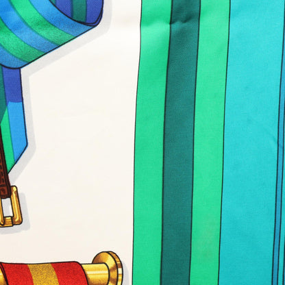 HERMES Carré 90 "Les Scarf Ivory/Multi
