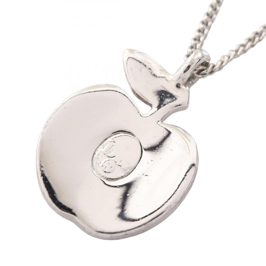 Dior CD Logo Apple Metal Necklace Silver