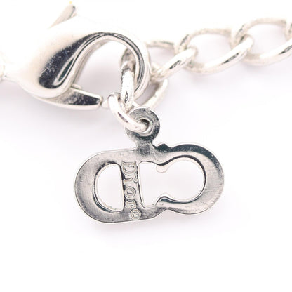Dior CD Logo Apple Metal Necklace Silver