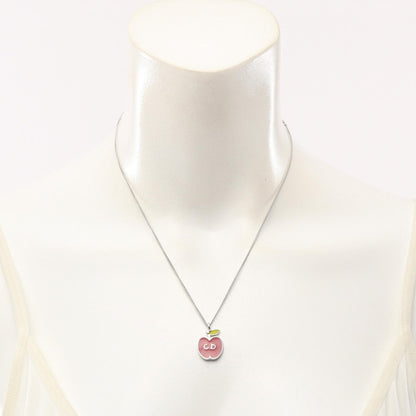 Dior CD Logo Apple Metal Necklace Silver