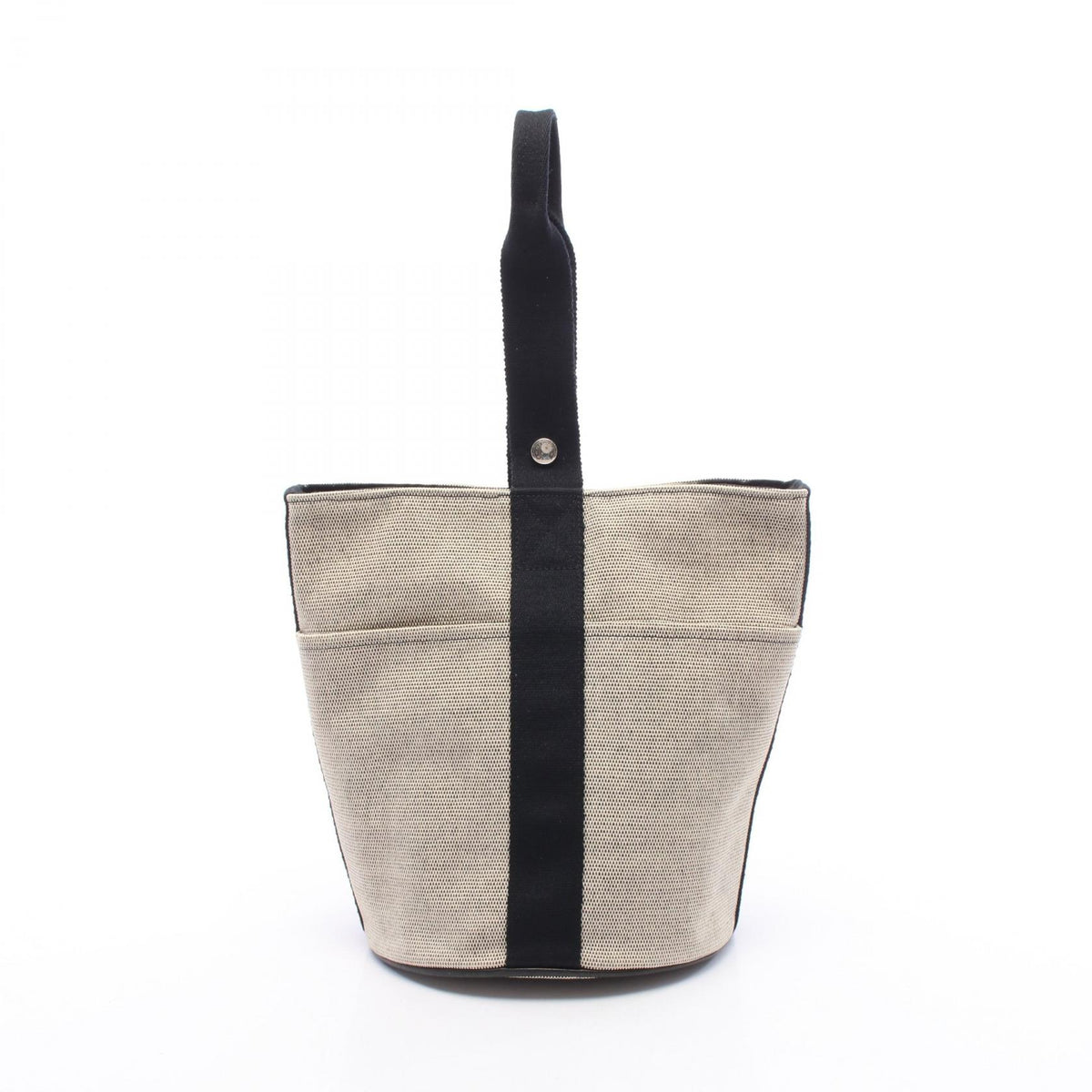 HERMES Sac Sao MM Beige Toile H Handbag