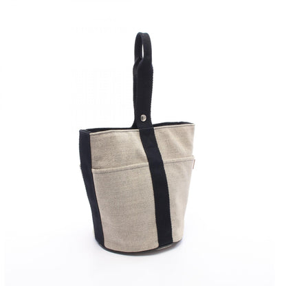 HERMES Sac Sao MM Beige Toile H Handbag