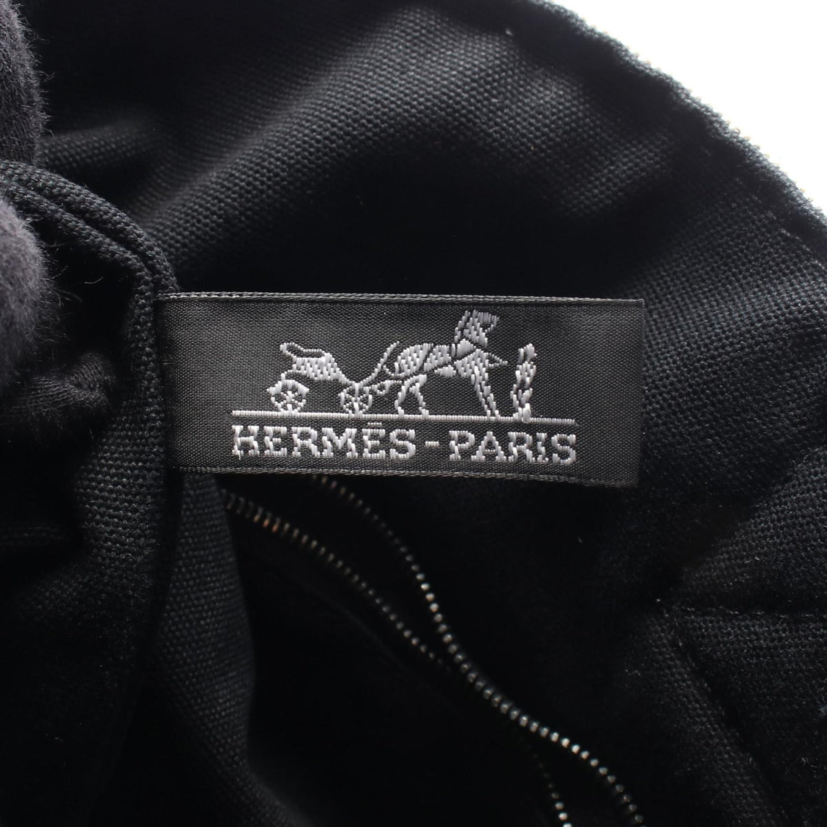 HERMES Sac Sao MM Beige Toile H Handbag