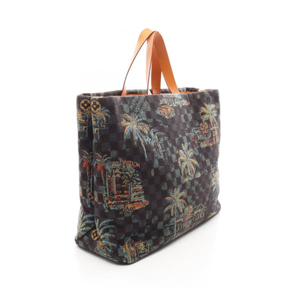LOUIS VUITTON Damier Palm Tree Shopper Tote MM Bag Blue