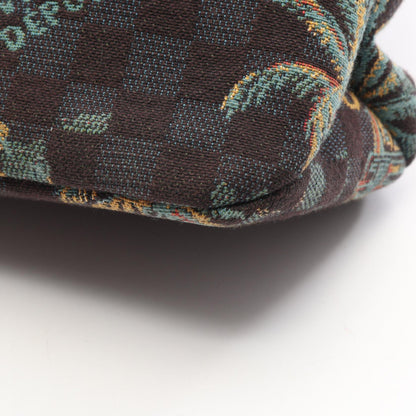 LOUIS VUITTON Damier Palm Tree Shopper Tote MM Bag Blue