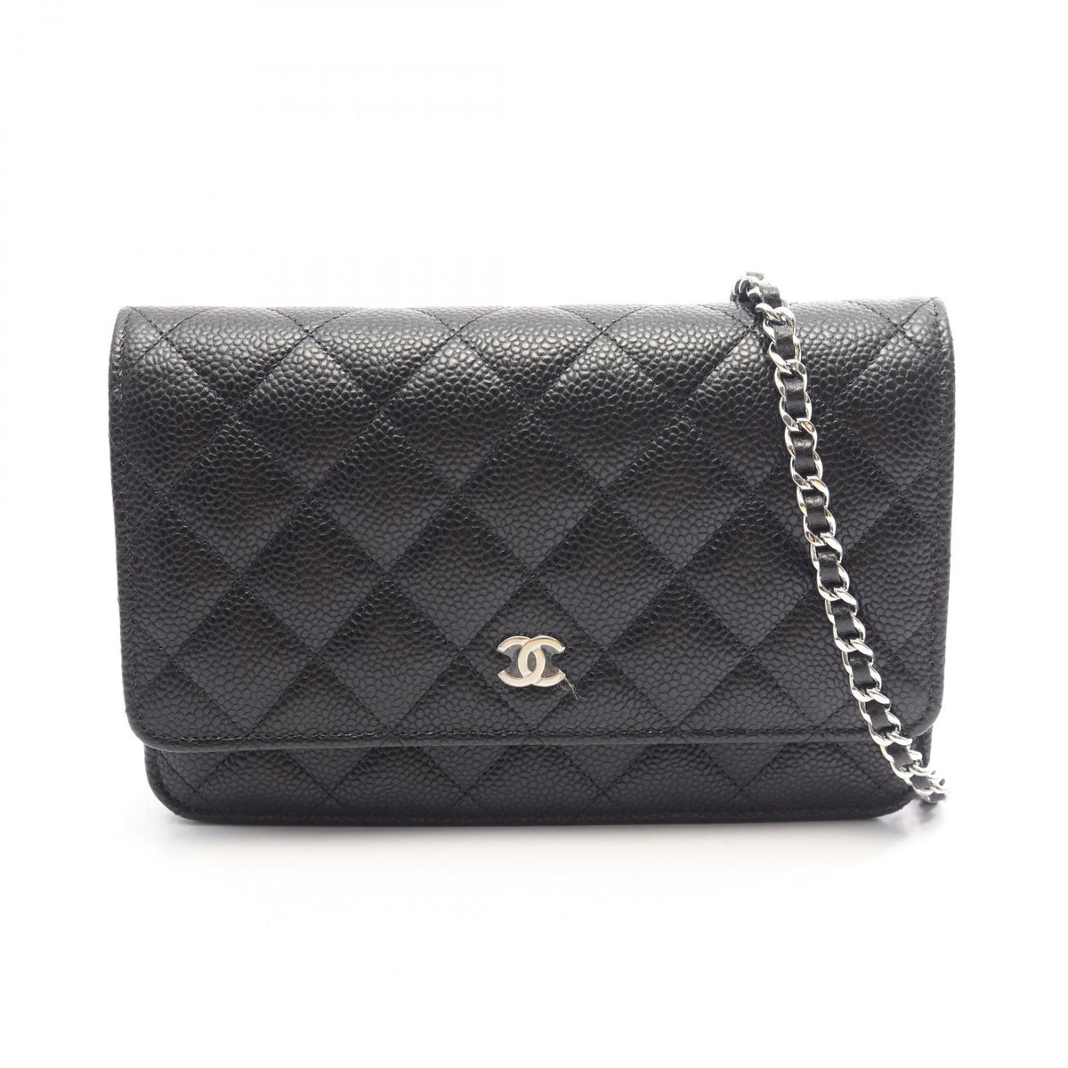 CHANEL Matelasse Caviar Leather Bag Black