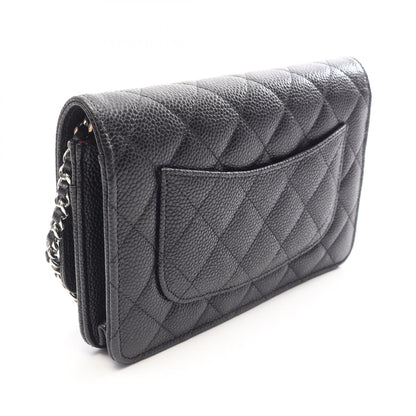 CHANEL Matelasse Caviar Leather Bag Black