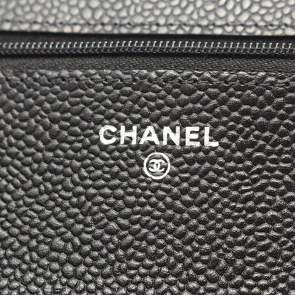 CHANEL Matelasse Caviar Leather Bag Black