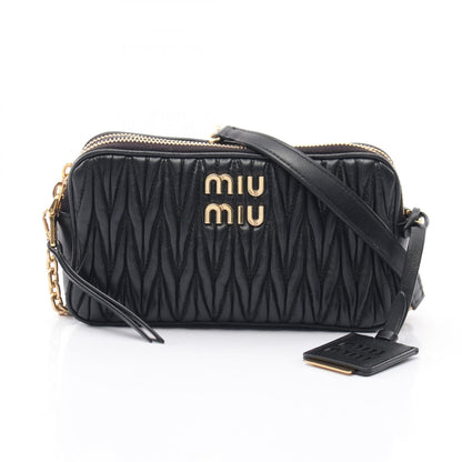 Miu Miu Matelassé Mini Leather Bag Black