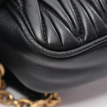 Miu Miu Matelassé Mini Leather Bag Black