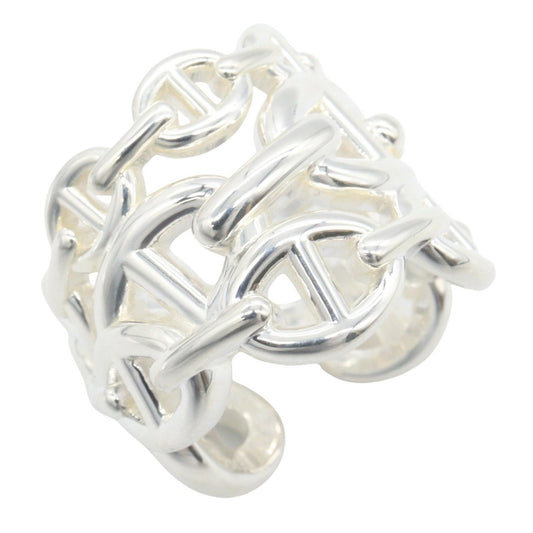 HERMES Chaine d'Ancre Enchainee GM Silver 925 Ring Size JP 9