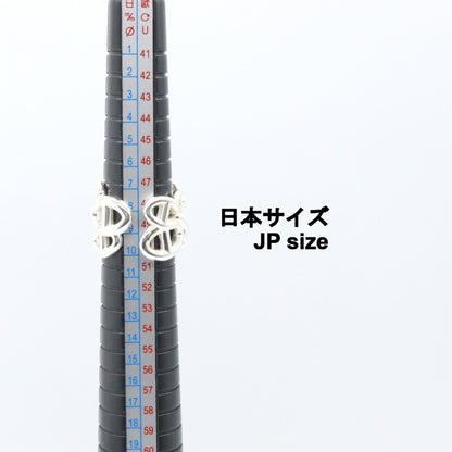 HERMES Chaine d'Ancre Enchainee GM Silver 925 Ring Size JP 9
