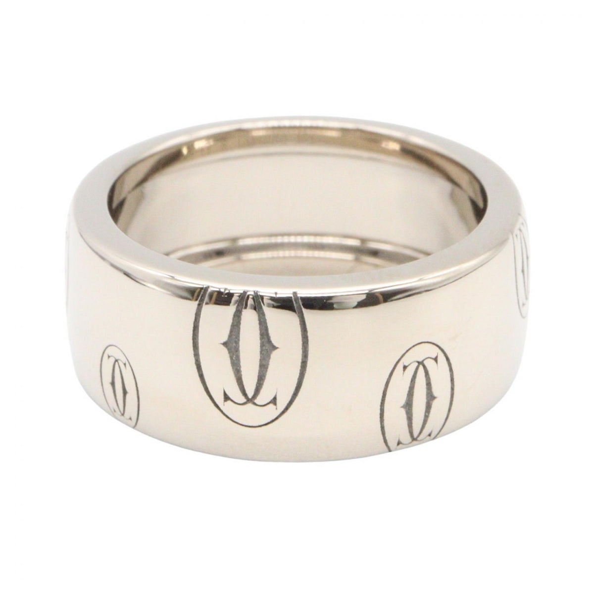 CARTIER Happy Birthday K18 White Gold Ring Size JP 7