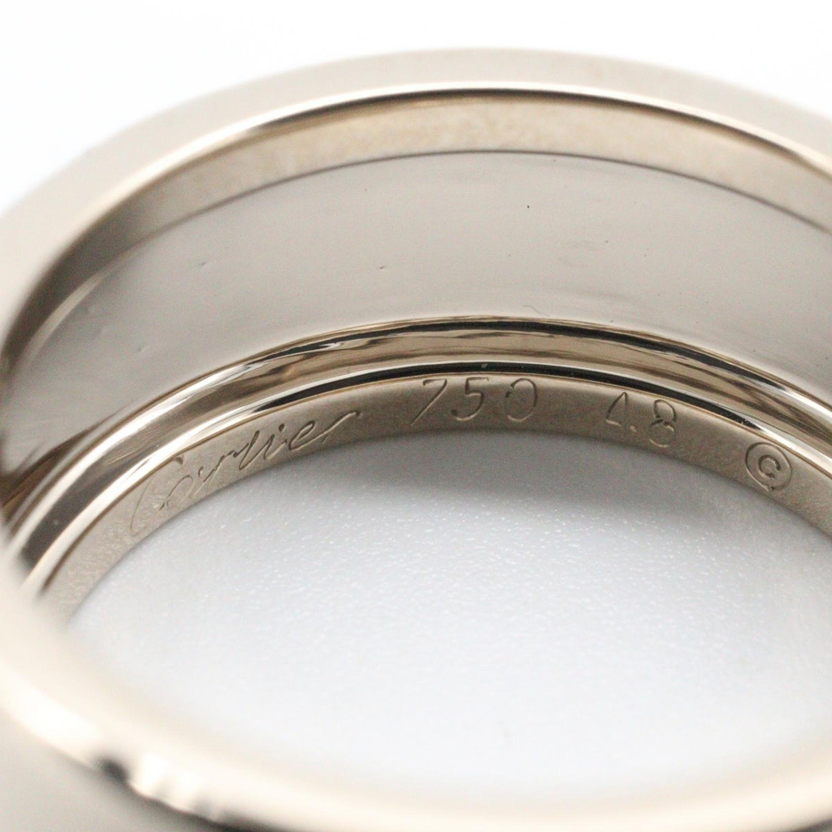 CARTIER Happy Birthday K18 White Gold Ring Size JP 7