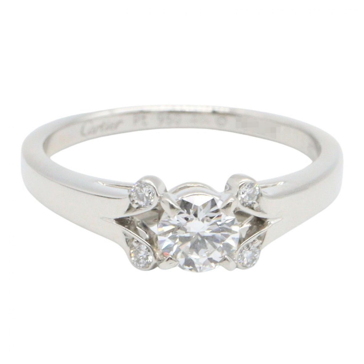 CARTIER Ballerine Diamond Platinum Ring Size JP 5.5