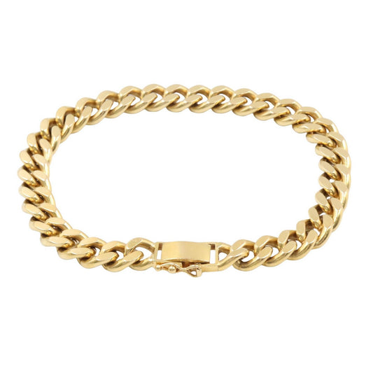 JEWELRY K18 Yellow Gold Curb Chain Bracelet