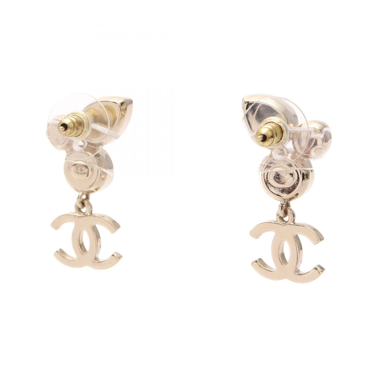 CHANEL Coco Mark Drop Rhinestone Earrings