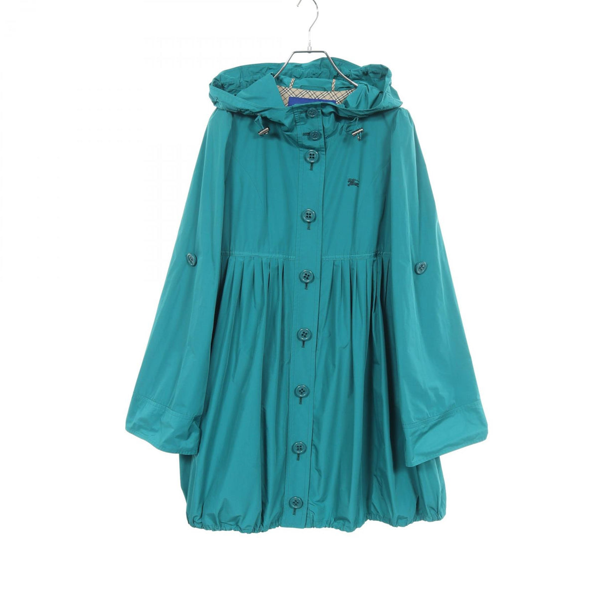 BURBERRY BLUE LABEL Green Hooded Embroidery Jacket Size 38