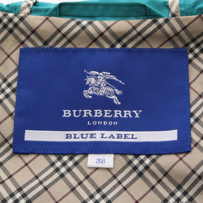 BURBERRY BLUE LABEL Green Hooded Embroidery Jacket Size 38