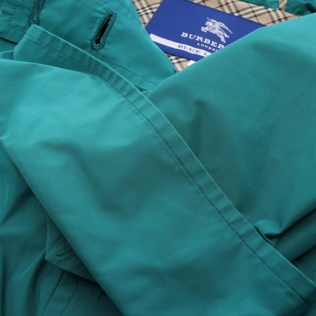 BURBERRY BLUE LABEL Green Hooded Embroidery Jacket Size 38