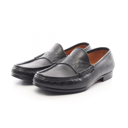 GUCCI Microguccissima Leather Loafers Black Size 8