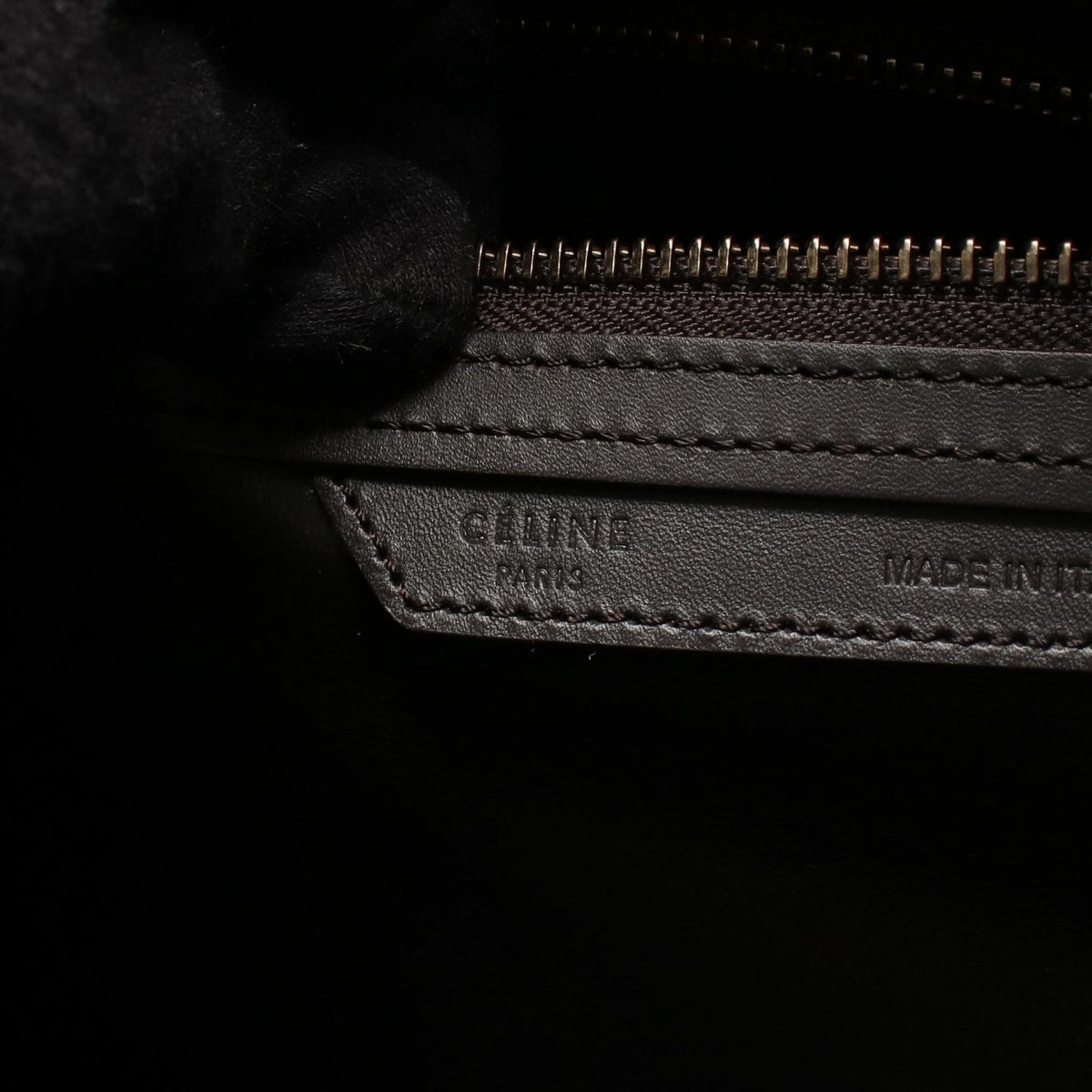 CELINE Luggage Micro Shopper Bag Beige