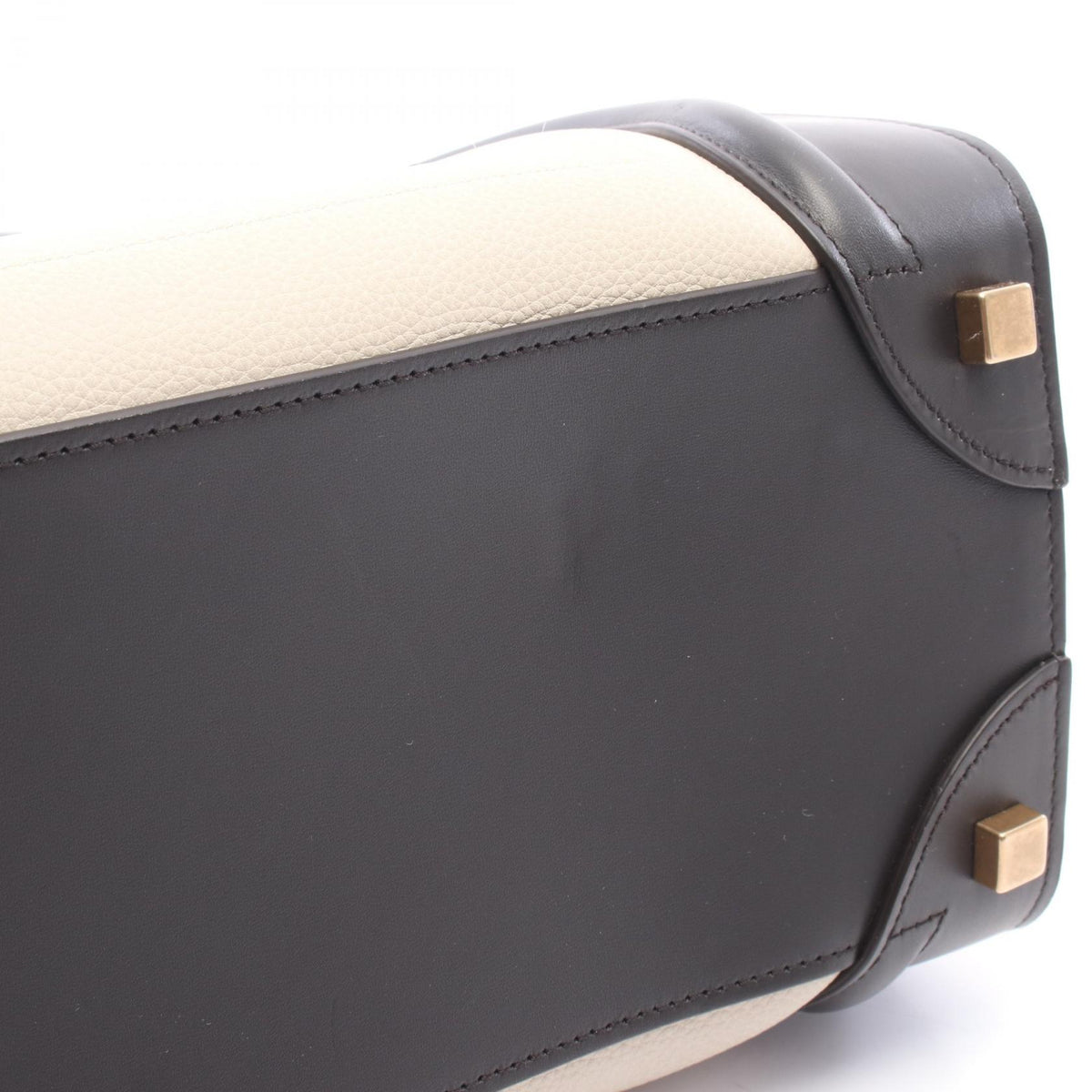 CELINE Luggage Micro Shopper Bag Beige