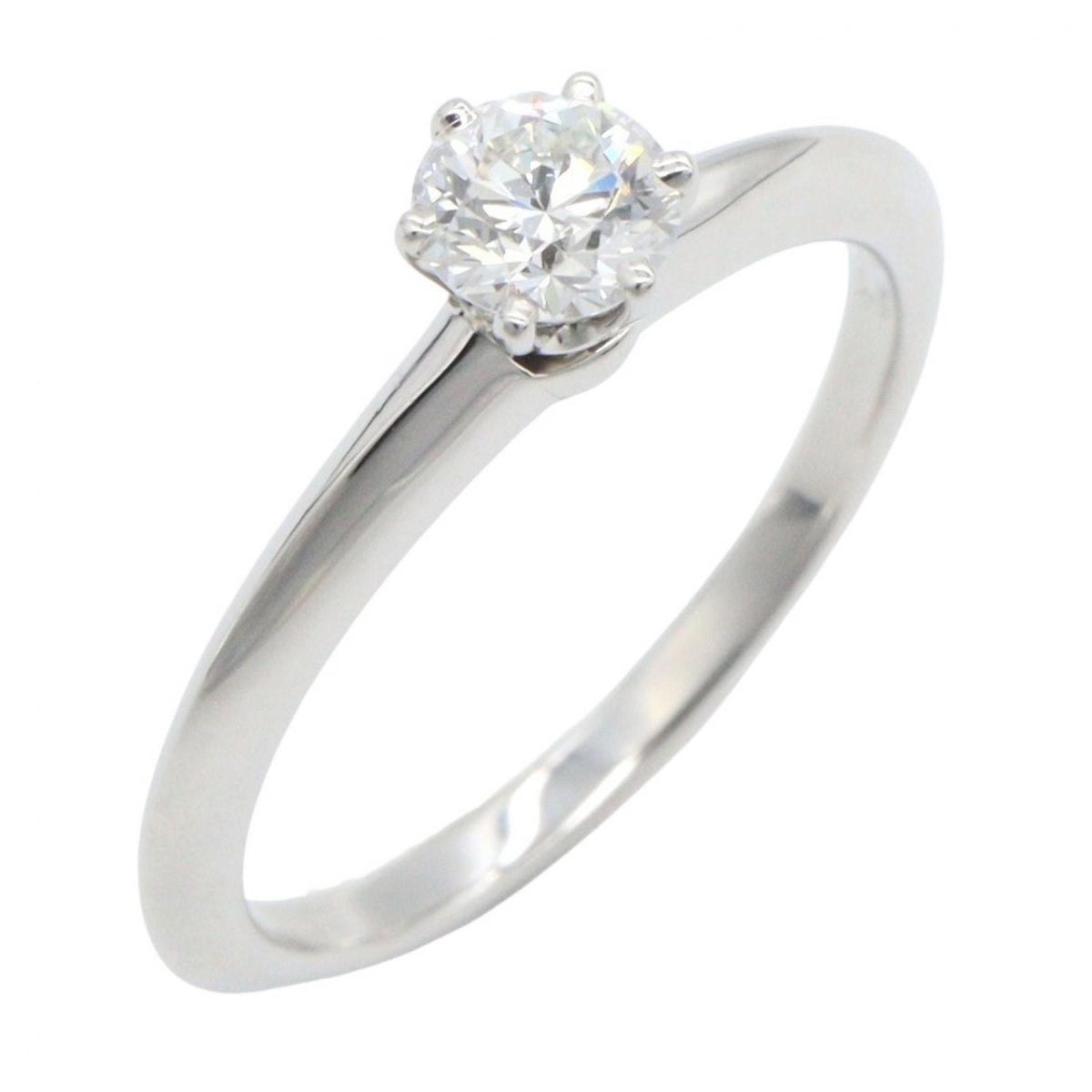 TIFFANY&CO Solitaire Diamond Pt950 Ring Size JP 10