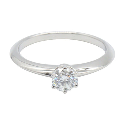 TIFFANY&CO Solitaire Diamond Pt950 Ring Size JP 10