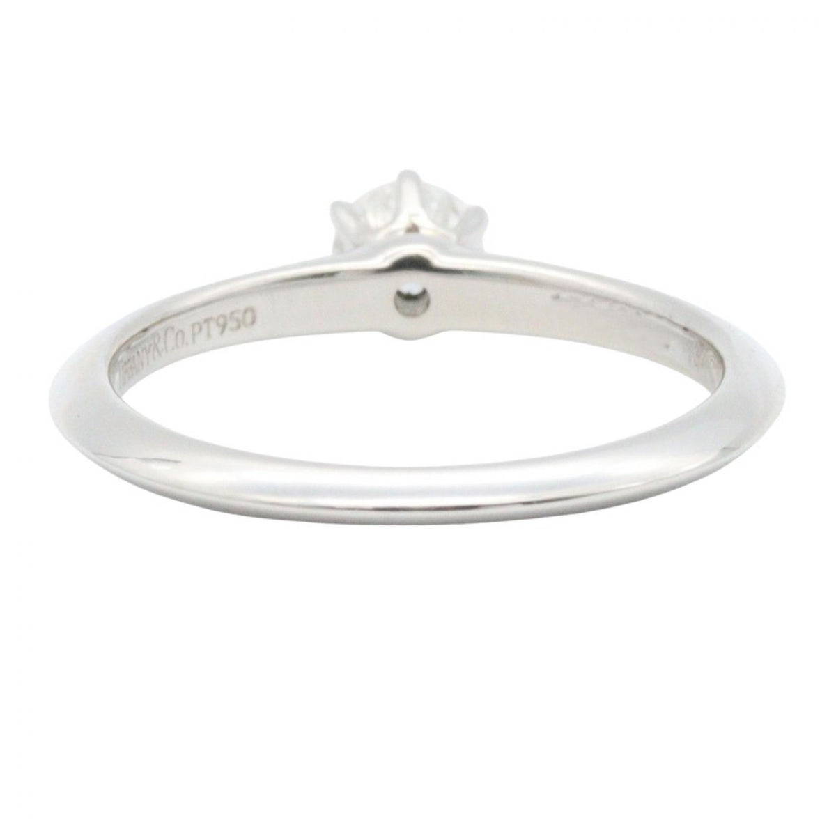TIFFANY&CO Solitaire Diamond Pt950 Ring Size JP 10
