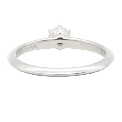 TIFFANY&CO Solitaire Diamond Pt950 Ring Size JP 10